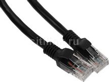 Патч-корд CABLEXPERT PP6U-0.25M/BK литой (molded), UTP, кат.6, 0.25м, черный