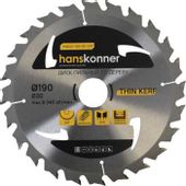 Пильный диск HANSKONNER H9022-190-30/20-24, 190мм, по дереву