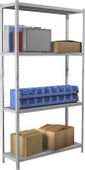 Стеллаж ПРАКТИК MS Standart 200KD/100x30/4 металл, серый