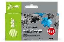 Картридж Cactus CS-CLI481XXLC, голубой