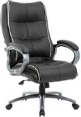 Кресло BRABIX Strong HD-009, экокожа/ткань, до 200кг,  черный