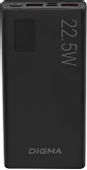 Внешний аккумулятор (Power Bank) Digma DGPF10A, 10000мAч, черный