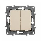Выключатель Legrand Etika 2-клавишный, установка скрытая, IP20, слоновая кость
