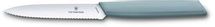 Нож кухонный Victorinox Swiss Modern, универсальный, 100мм, заточка серрейтор, стальной, голубой