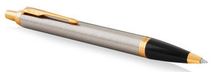 Ручка шариковая Parker IM Core K321 Brushed Metal GT чернила синий коробка подарочная