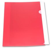 Папка-уголок Бюрократ -E310N/1RED, A4, непрозрачный, пластик, 0.18мм, красный