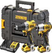 Набор электроинструмента DeWALT DCK2110L2T-QW: дрель-шуруповерт DCD701, шуруповерт DCF801