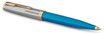 Ручка шариковая Parker 51 Premium Turquoise GT чернила черный коробка подарочная