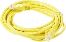 Патч-корд CABLEXPERT PP12-3M/Y литой (molded), UTP, кат.5E, 3м, желтый
