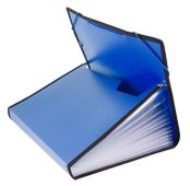 Портфель Бюрократ -BPR13LBLUE, 13 отд., A4, с окантовкой, пластик, 0.7мм, синий