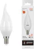 Упаковка ламп LED GAUSS E14, свеча, 8Вт, 10 шт.