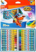 Мелки восковые Deli Super Wings EC21020 EC21020, 24 цвета