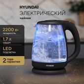 Чайник электрический Hyundai HYK-G1001, 1.7л