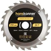 Пильный диск HANSKONNER H9025-210-30-24, 210мм, по дереву