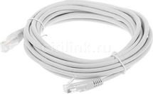 Патч-корд LanMaster вилка RJ-45, вилка RJ-45, кат.5E, ПВХ, 5м, серый