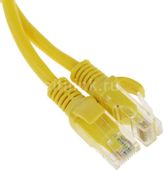 Патч-корд CABLEXPERT PP12-1M/Y литой (molded), UTP, кат.5E, 1м, желтый