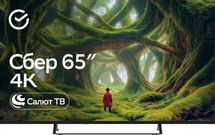 65" Телевизор SBER SDX-65U5500MBB 4K Ultra HD, СМАРТ ТВ, Салют ТВ, черный