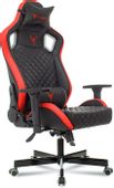 Кресло игровое KNIGHT Разведчик (Outrider), экокожа, до 150кг, черный/красный