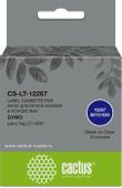 Картридж Cactus CS-LT-12267, 12мм, черный шрифт, прозрачный фон, 4м