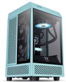 Корпус miniITX Thermaltake The Tower 100 Turquoise, голубой