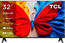 32" Телевизор TCL 32S5K-RU QLED, FULL HD, СМАРТ ТВ, Google TV, черный
