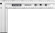 Угольник столярный Stayer 3432-25, 25см, из алюминия