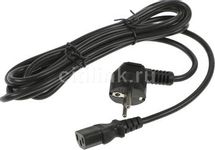 Шнур питания Hyperline (PWC-IEC13-SHM-3.0-BK) C13-Schuko проводник.:3x1.0мм2 3м 250В 10А (упак.:1шт)