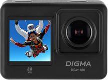 Экшн-камера Digma DiCam 880 (внешний микрофон/пульт ДУ), черный