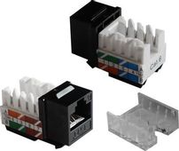 Модуль Lanmaster (TWT-OK45UTP/6-WH) информ. Keystone RJ45 кат.5E UTP бел.