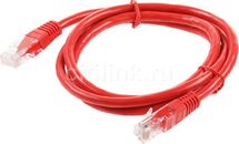 Патч-корд CABLEXPERT PP6U-1M/R литой (molded), UTP, кат.6, 1м, красный