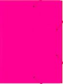 Упаковка папок на резинке Бюрократ Неон DNE510PINK,  A4,  30мм корешок,  пластик,  0.5мм,  розовый