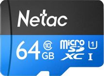 Карта памяти microSDXC UHS-I U1 NETAC P500 64 ГБ