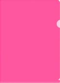 Папка-уголок Бюрократ Double Neon DNECPINK, A4, пластик, 0.18мм, розовый