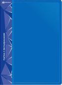 Папка Бюрократ -BPV20BLUE, 20шт вкладышей, A4, пластик, 0.6мм, синий