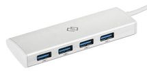 Хаб (разветвитель) Digma HUB-4U3.0-UC-S, серебристый