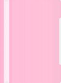 Папка-скоросшиватель Бюрократ -PSLPAST/PINK, A4, пластик, розовый