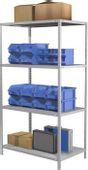 Стеллаж ПРАКТИК MS Standart 120/60x20/4 металл, серый