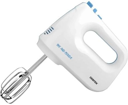 Миксер CENTEK CT-1128, ручной, белый и синий