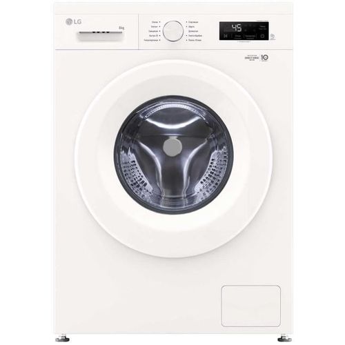Стиральная машина LG F2Y1NS3W.ABWPCOM, с фронтальной загрузкой, 6кг, 1200об/мин, с паром, инверторная