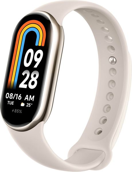 Фитнес-трекер Xiaomi Smart Band 8 M2239B1,  1.62",  золото белое / бежевый [bhr7166gl]