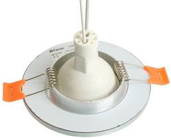 Точечный светильник FERON DL8050-2/8050-2, 50Вт, патрон G5.3 х 1шт, точечный, на потолок, хром
