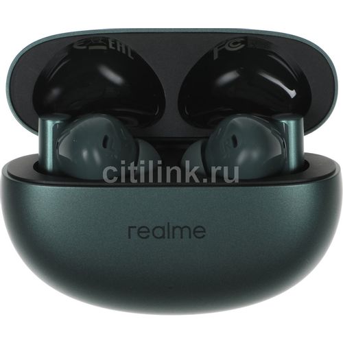 Наушники REALME Buds Air 6, Bluetooth, внутриканальные, зеленый [631209000124]