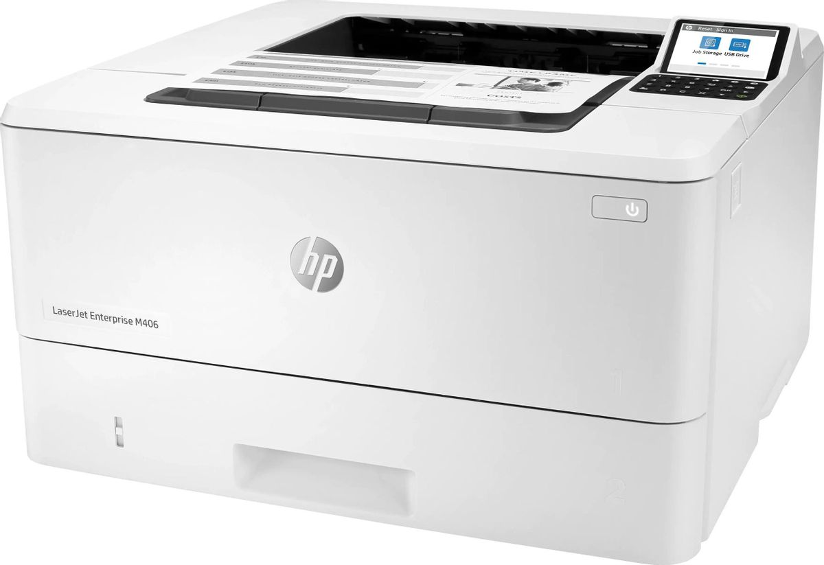 Принтер лазерный HP LaserJet Enterprise M406dn черно-белая печать, A4, цвет  белый [3pz15a] – купить в Ситилинк | 1466306