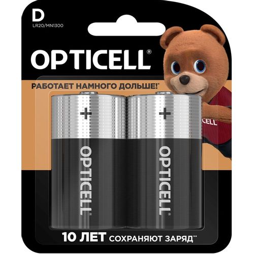 D Батарейка OPTICELL Basic LR20, 2 шт.