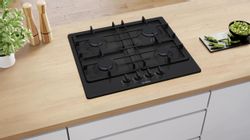Газовая варочная панель Bosch PGP6B6K90R, черный