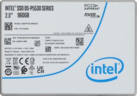 960ГБ Серверный SSD накопитель Intel SSDPF2KX960HZN1 PCIe 4.0 x4, 2.5", TLC, TBW - 1700ТБ