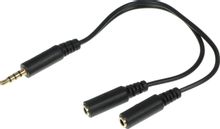 Изображение товара Адаптер аудио A4TECH AD-3P,  2xJack 3.5 (f) -  Jack 3.5 (m),  0.2м, черный
