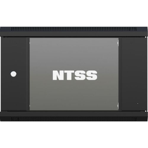 Шкаф коммутационный NTSS NTSS-W12U6060GS-BL NTSS-W12U6060GS-BL настенный, стеклянная передняя дверь, 12U, 570x635x600 мм