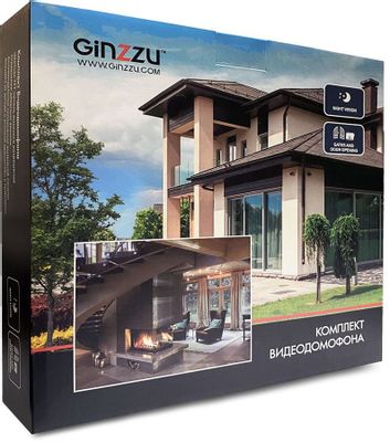 Характеристики Комплект домофона Ginzzu DP-0701, белый [бп-00001609 ...