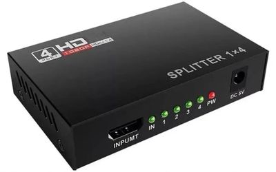 Сплиттер аудио-видео PREMIER 5-872-4,  HDMI (f)  -  4xHDMI (f) ,  ver 1.4,  черный